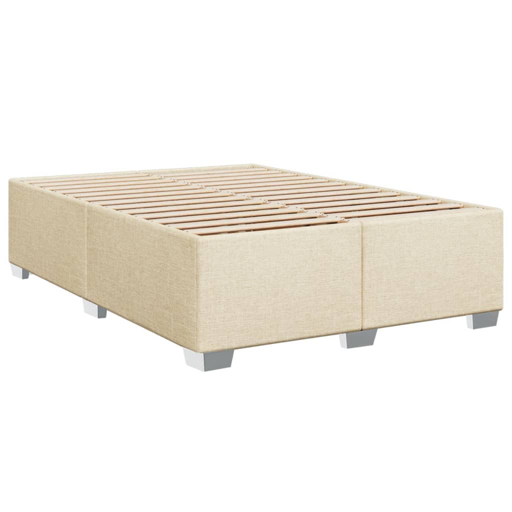 Boxspring met matras stof crèmekleurig 160x200 cm – afbeelding 5