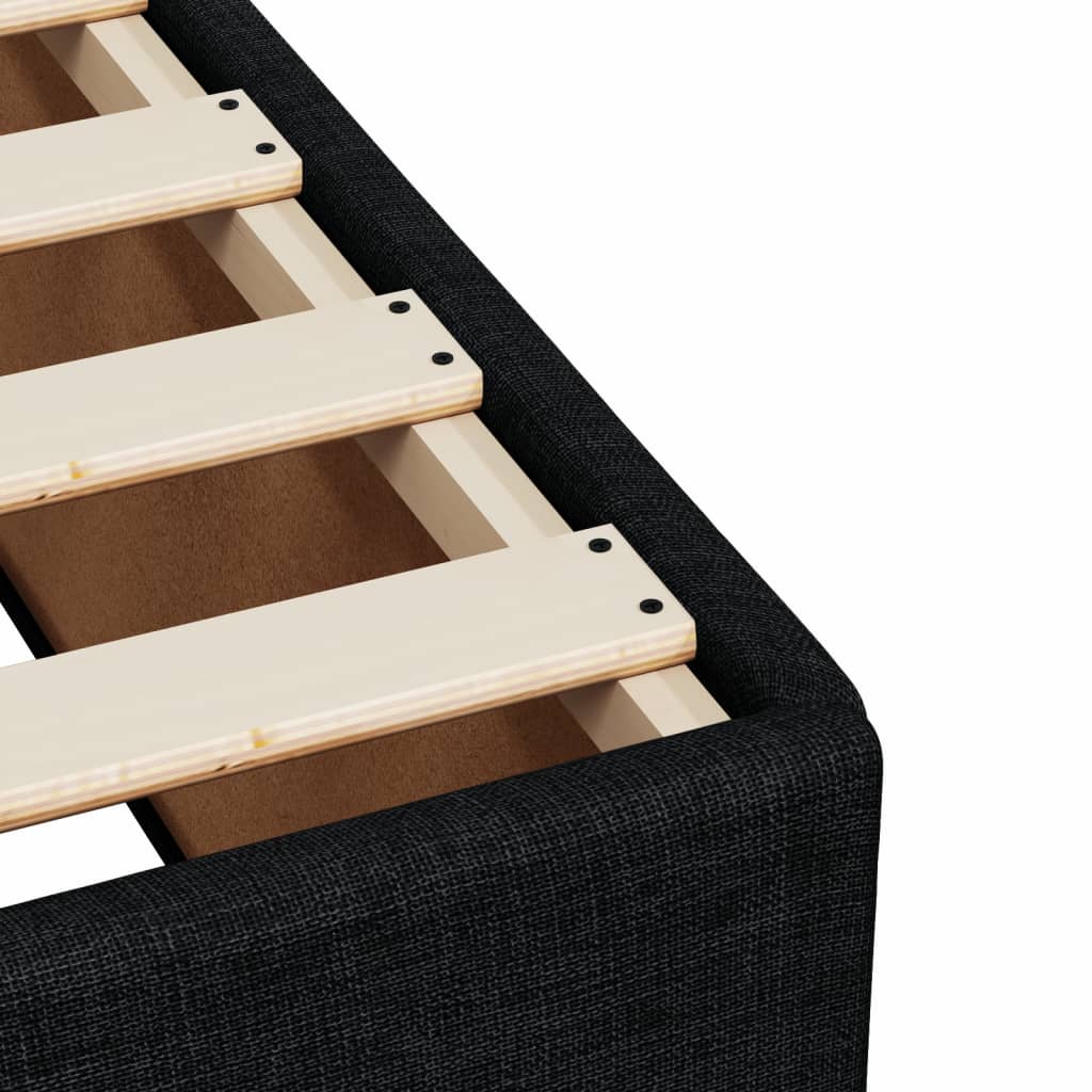 Boxspring met matras stof zwart 160x200 cm – afbeelding 11