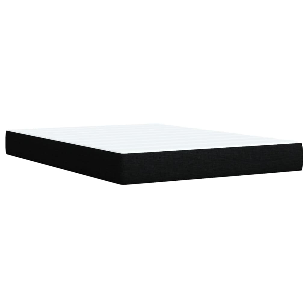 Boxspring met matras stof zwart 160x200 cm – afbeelding 6