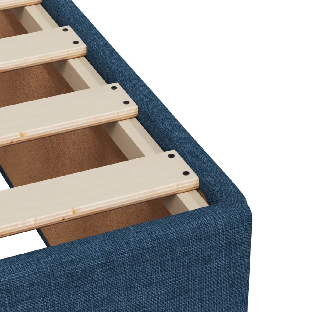 Boxspring met matras stof blauw 160x200 cm – afbeelding 11