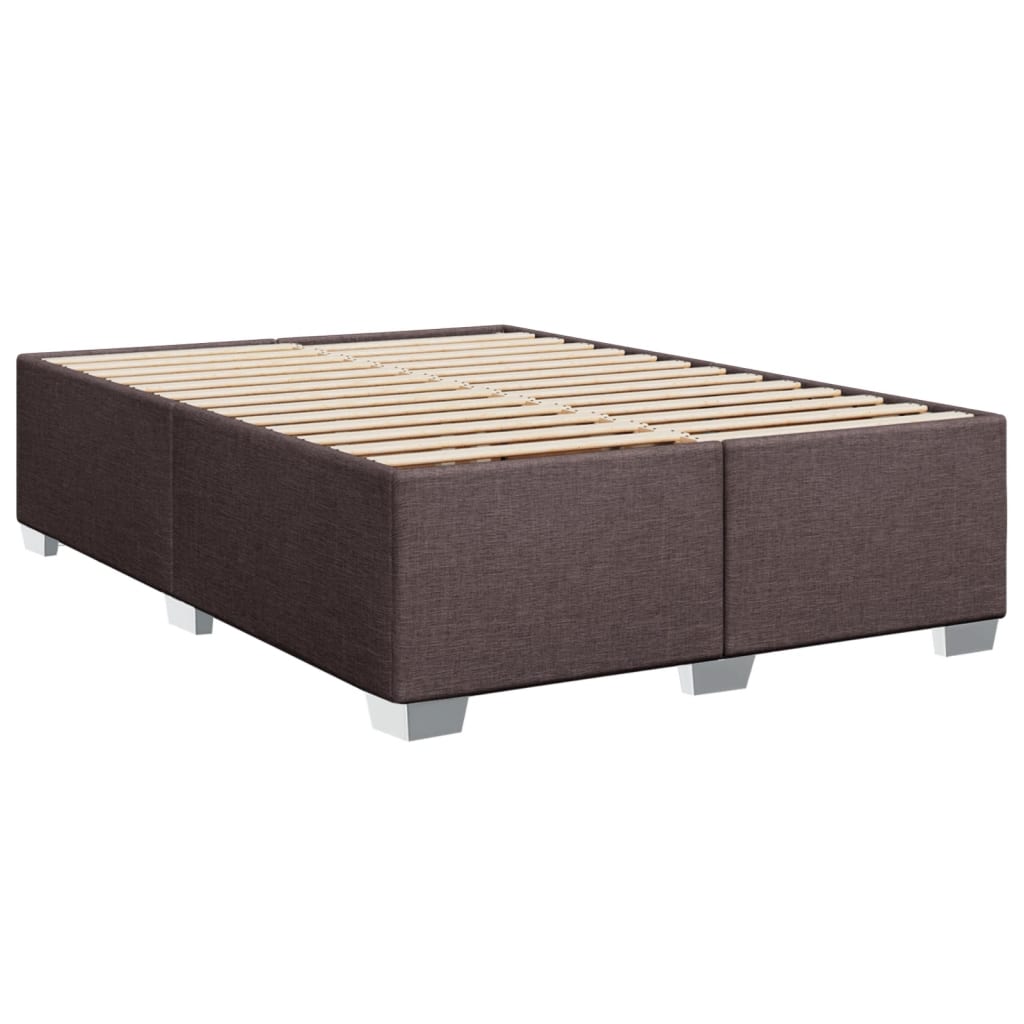 Boxspring met matras stof donkerbruin 160x200 cm – afbeelding 5