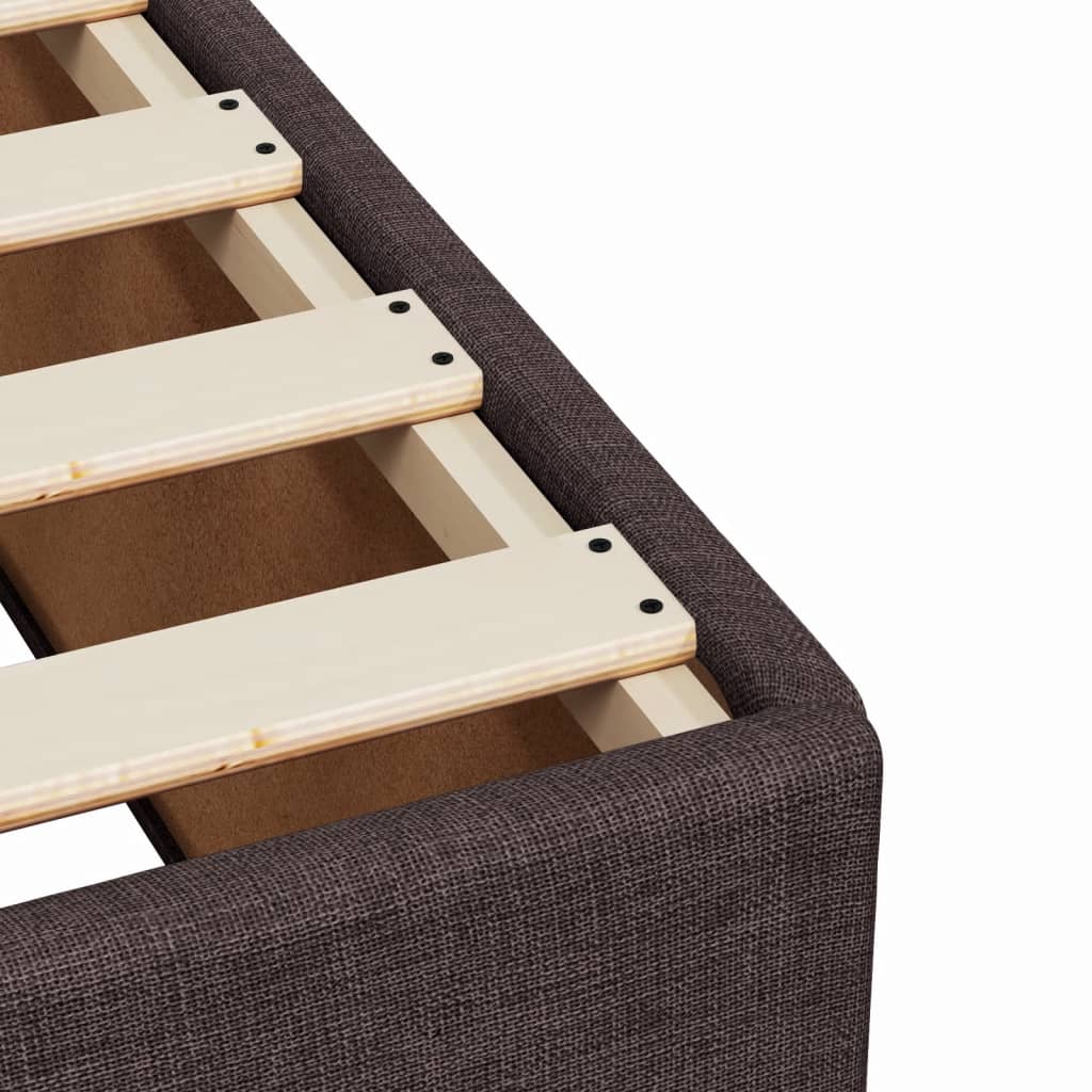 Boxspring met matras stof donkerbruin 180x200 cm – afbeelding 11