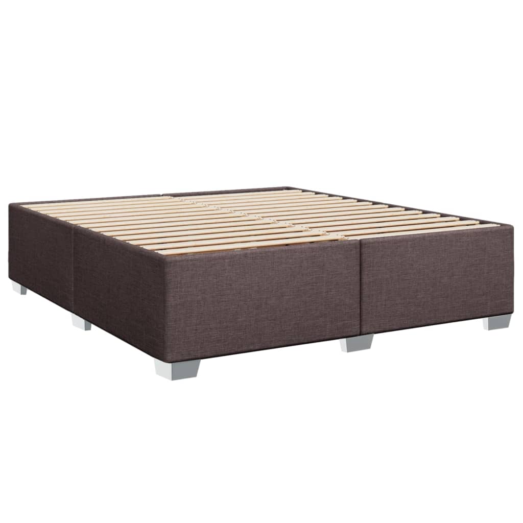 Boxspring met matras stof donkerbruin 180x200 cm – afbeelding 5