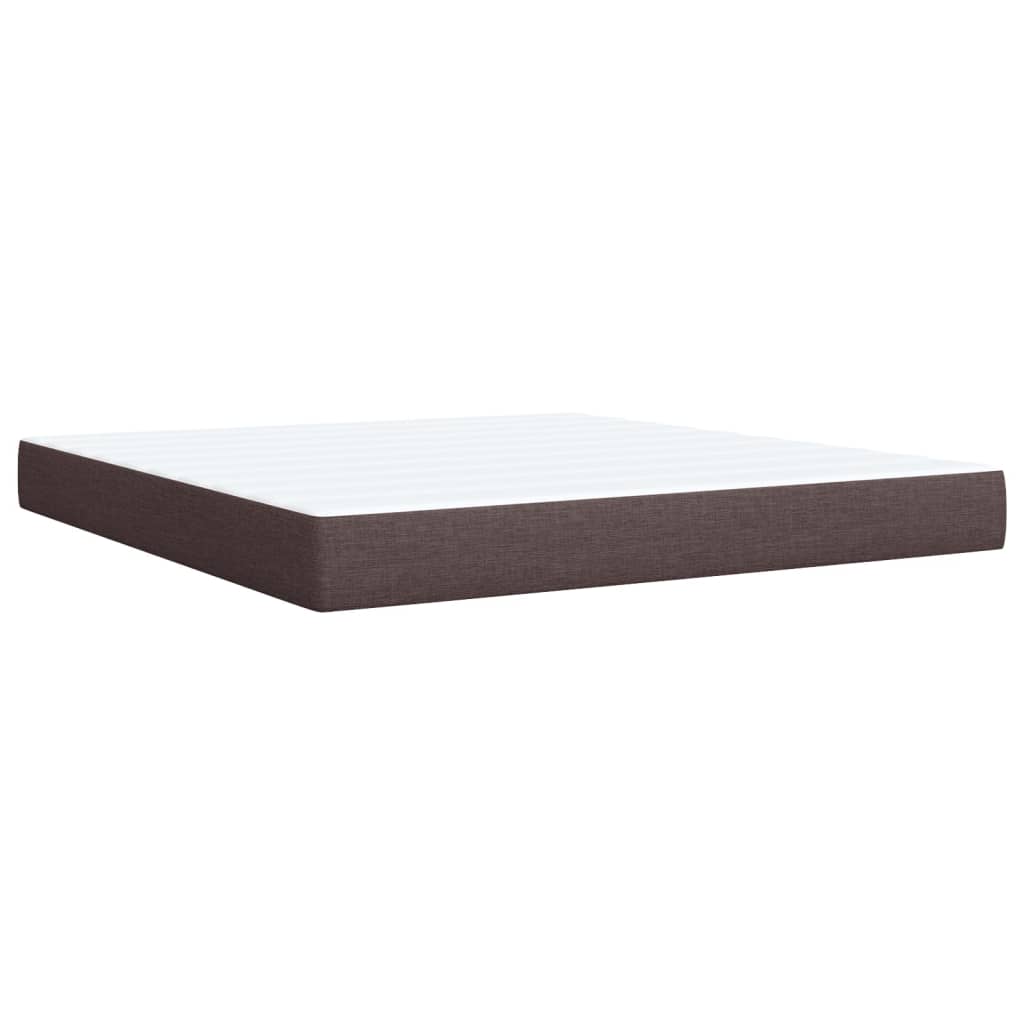 Boxspring met matras stof donkerbruin 180x200 cm – afbeelding 6