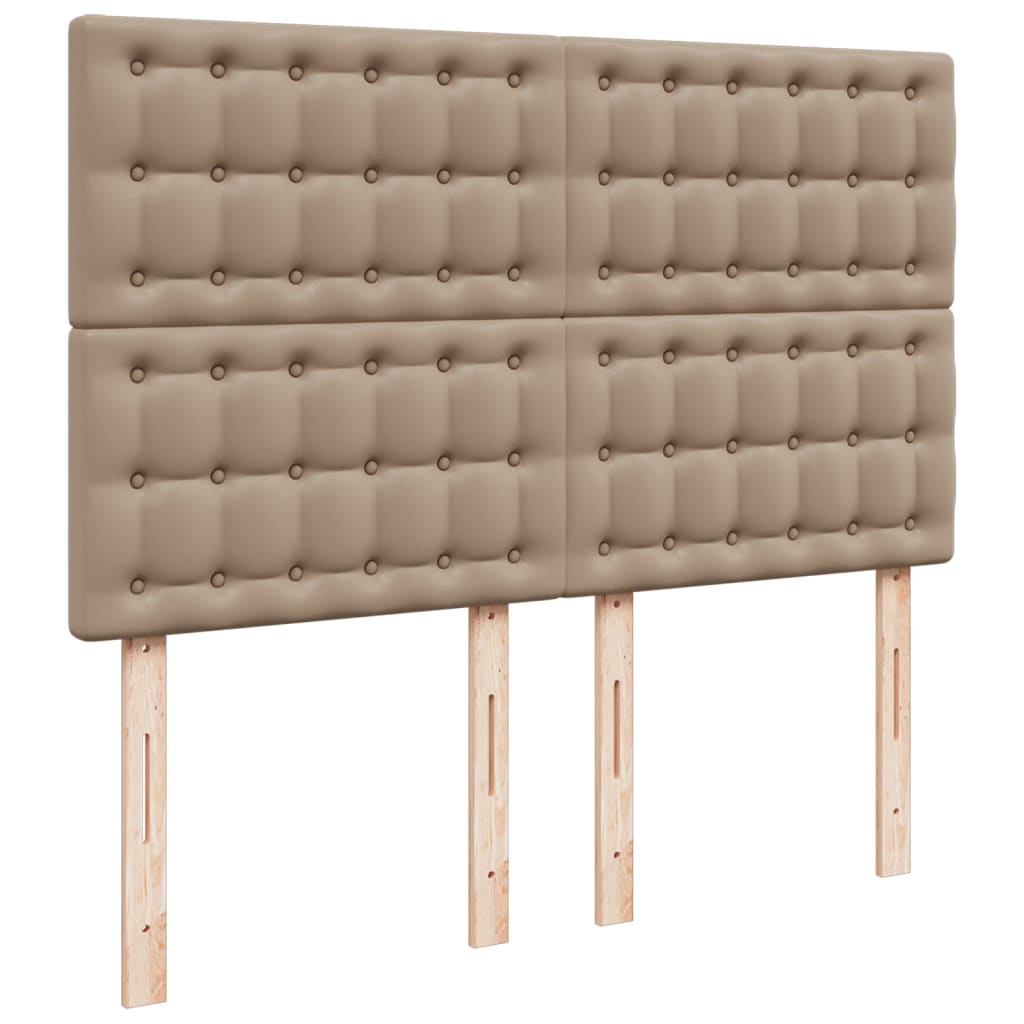 Boxspring met matras kunstleer cappuccinokleurig 160x200 cm – afbeelding 8