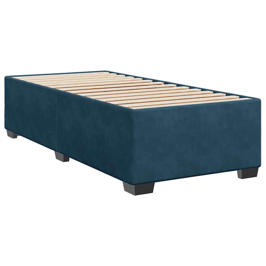 Boxspring met matras fluweel blauw 90x200 cm – afbeelding 5