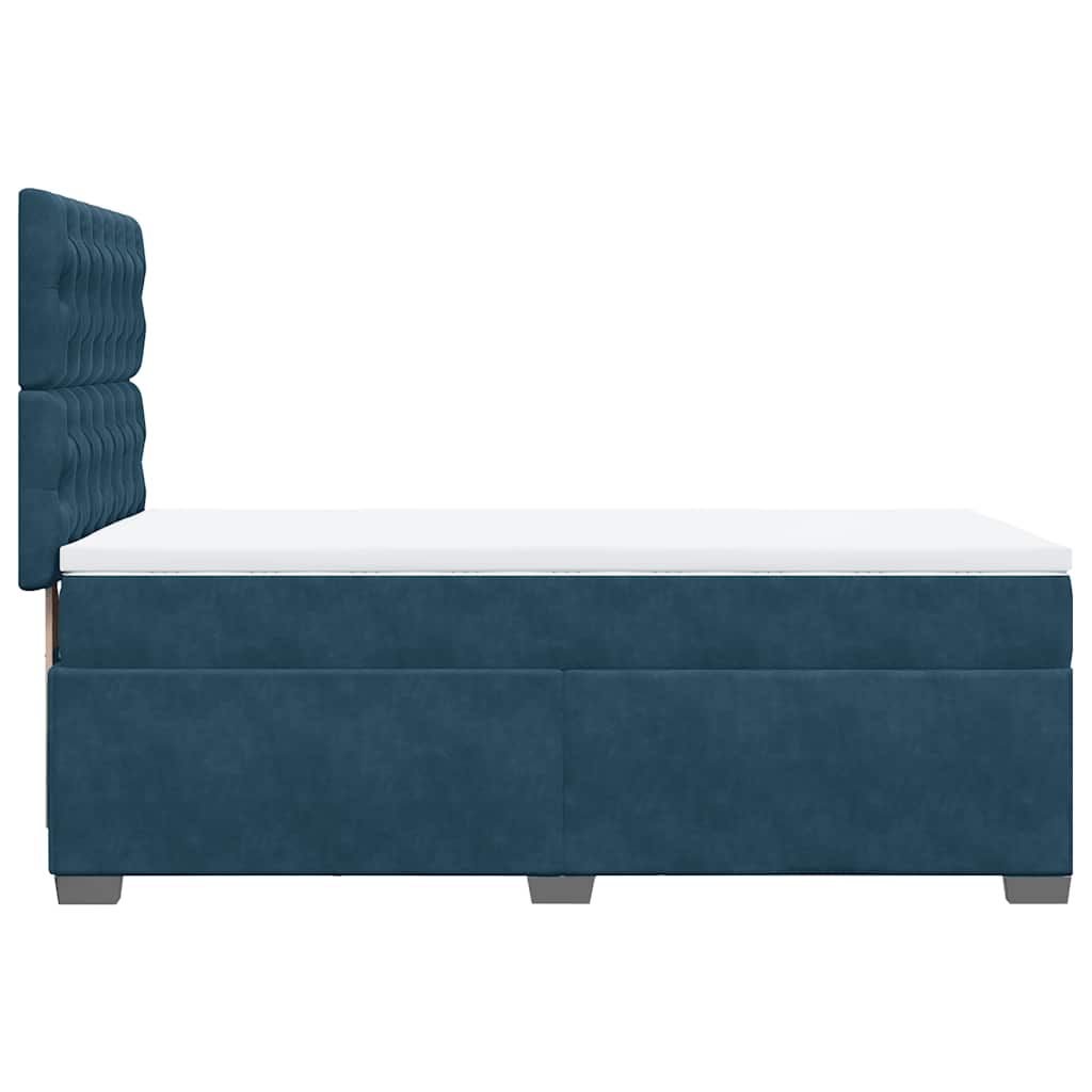 Boxspring met matras fluweel blauw 90x200 cm – afbeelding 9
