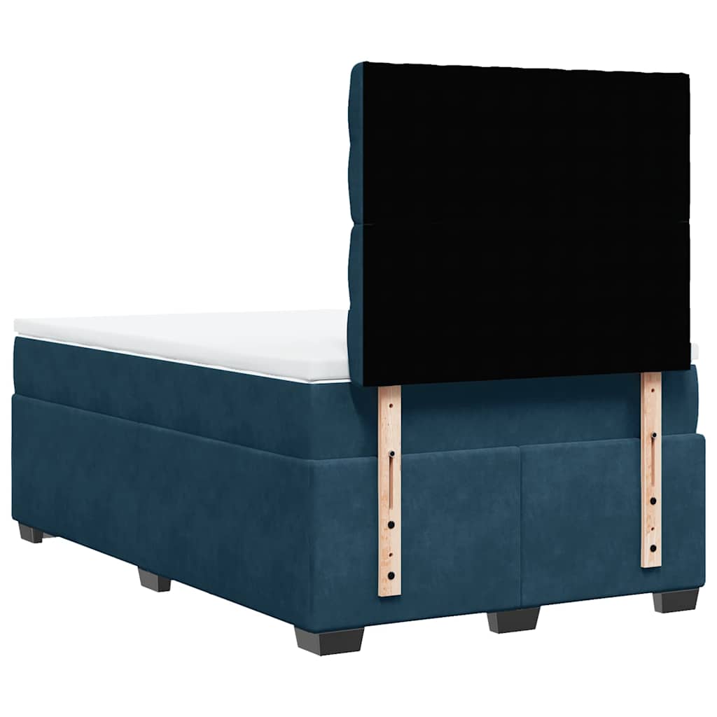 Boxspring met matras fluweel blauw 120x200 cm – afbeelding 10