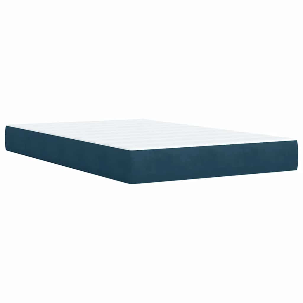 Boxspring met matras fluweel blauw 120x200 cm – afbeelding 6