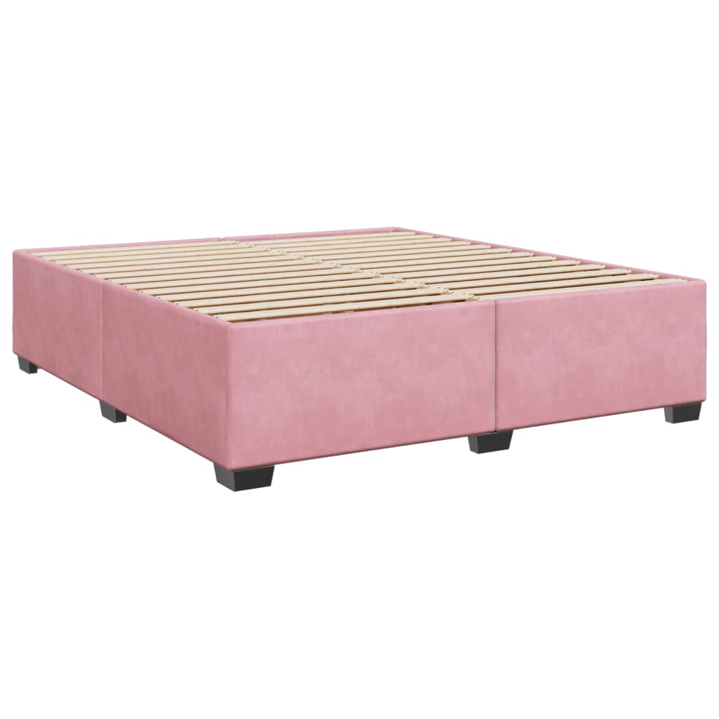 Boxspring met matras fluweel roze 180x200 cm – afbeelding 5