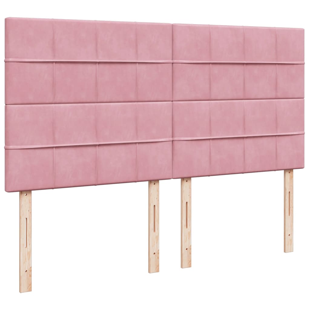 Boxspring met matras fluweel roze 180x200 cm – afbeelding 8