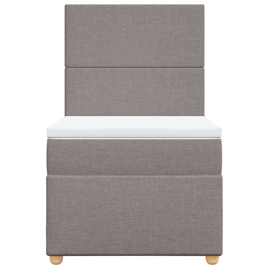 Boxspring met matras stof taupe 80x200 cm – afbeelding 4