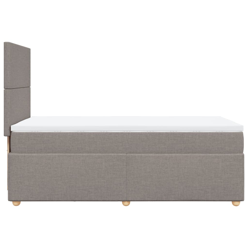 Boxspring met matras stof taupe 80x200 cm – afbeelding 5