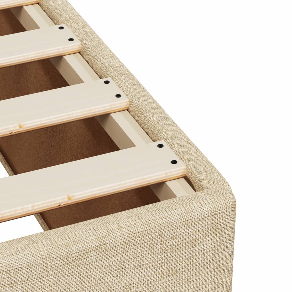 Boxspring met matras stof crèmekleurig 80x200 cm – afbeelding 11