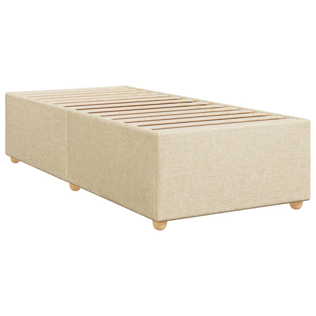 Boxspring met matras stof crèmekleurig 80x200 cm – afbeelding 8