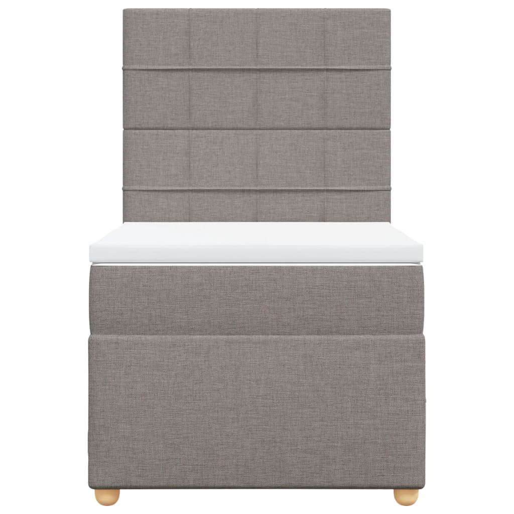 Boxspring met matras stof taupe 80x200 cm – afbeelding 4