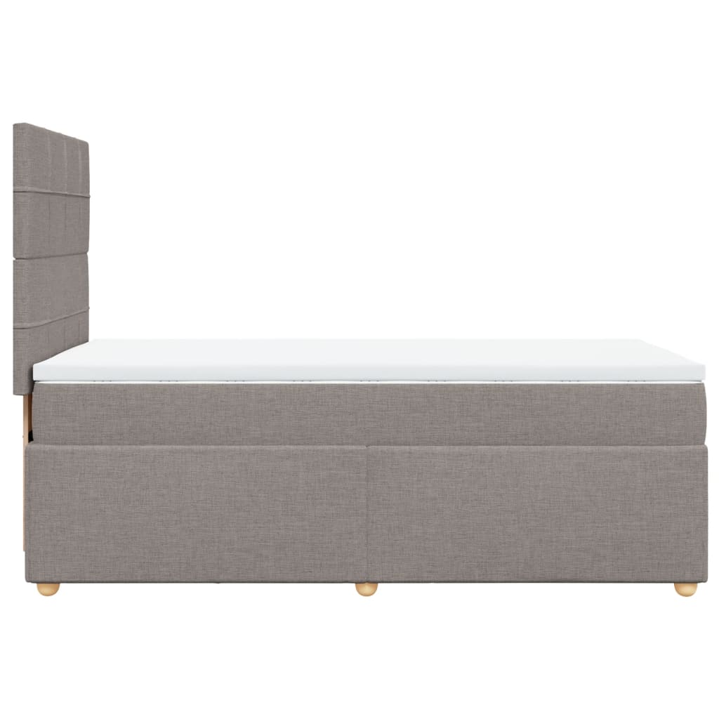 Boxspring met matras stof taupe 80x200 cm – afbeelding 5