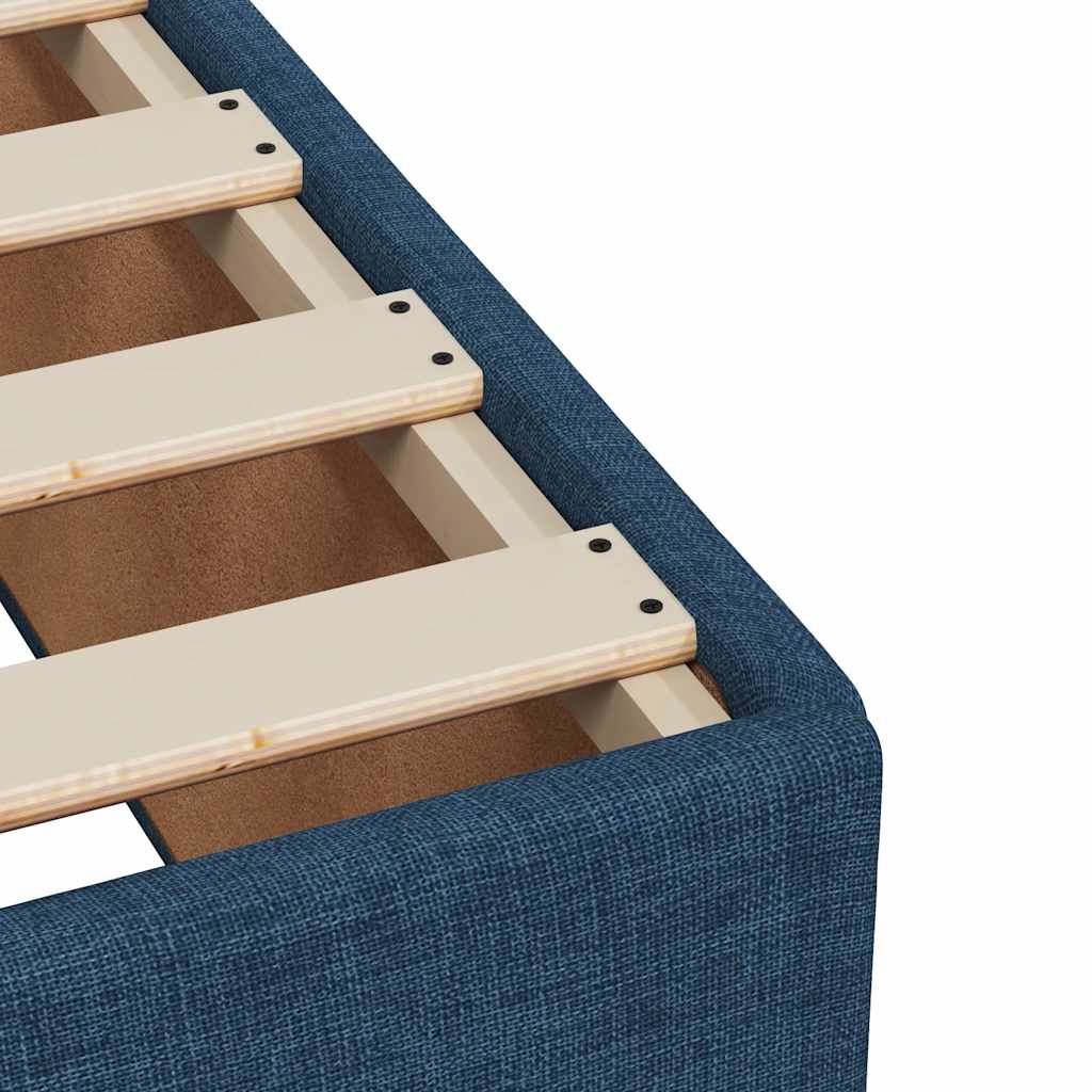 Boxspring met matras stof blauw 140x190 cm – afbeelding 11