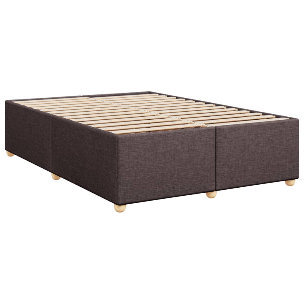Boxspring met matras stof donkerbruin 160x200 cm – afbeelding 8