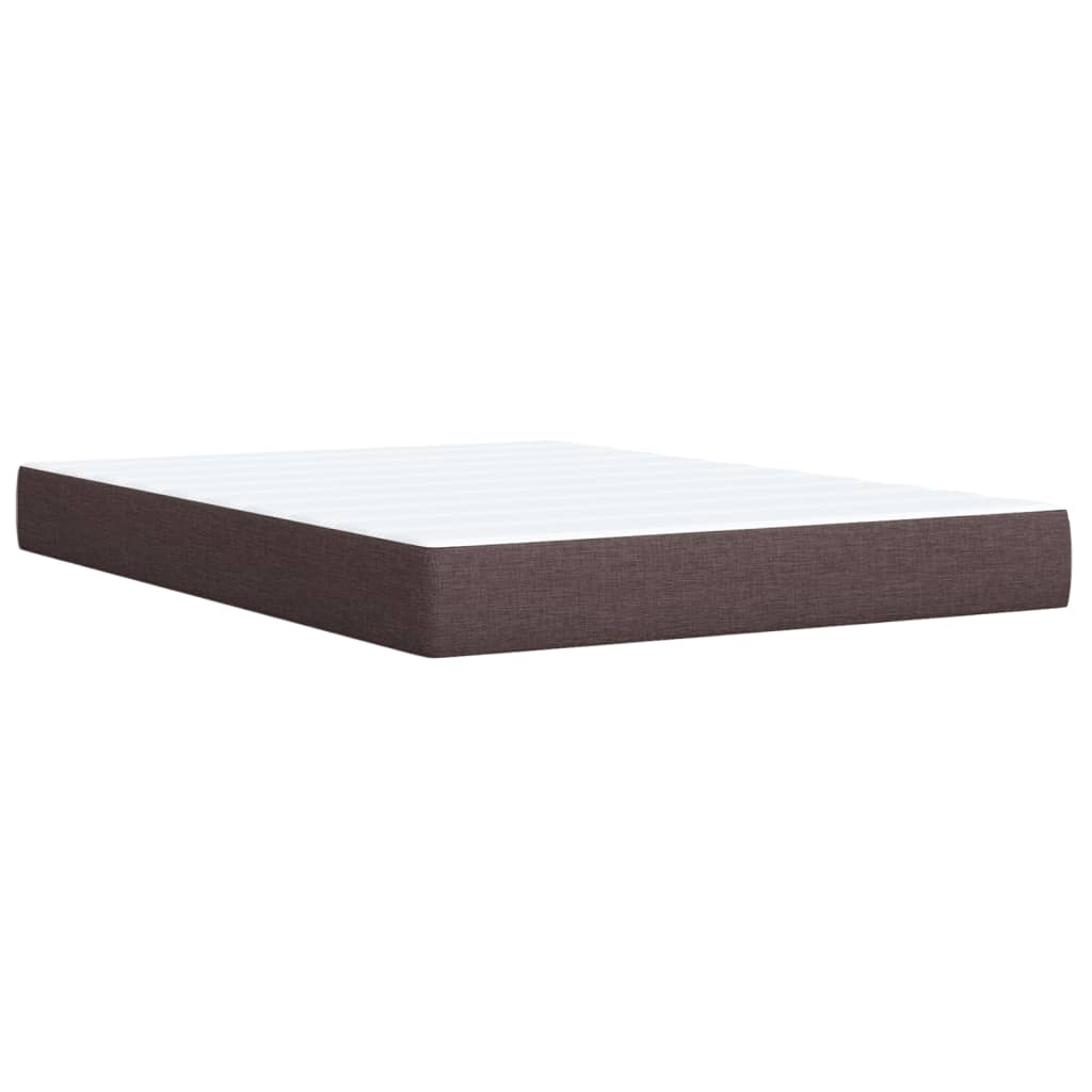 Boxspring met matras stof donkerbruin 160x200 cm – afbeelding 9