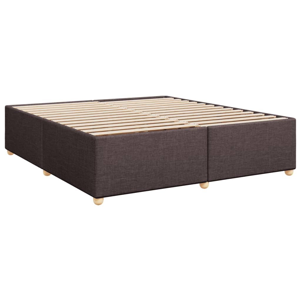 Boxspring met matras stof donkerbruin 180x200 cm – afbeelding 8