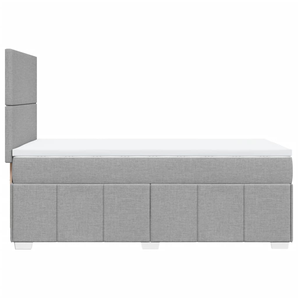 Boxspring met matras stof lichtgrijs 80x200 cm – afbeelding 5
