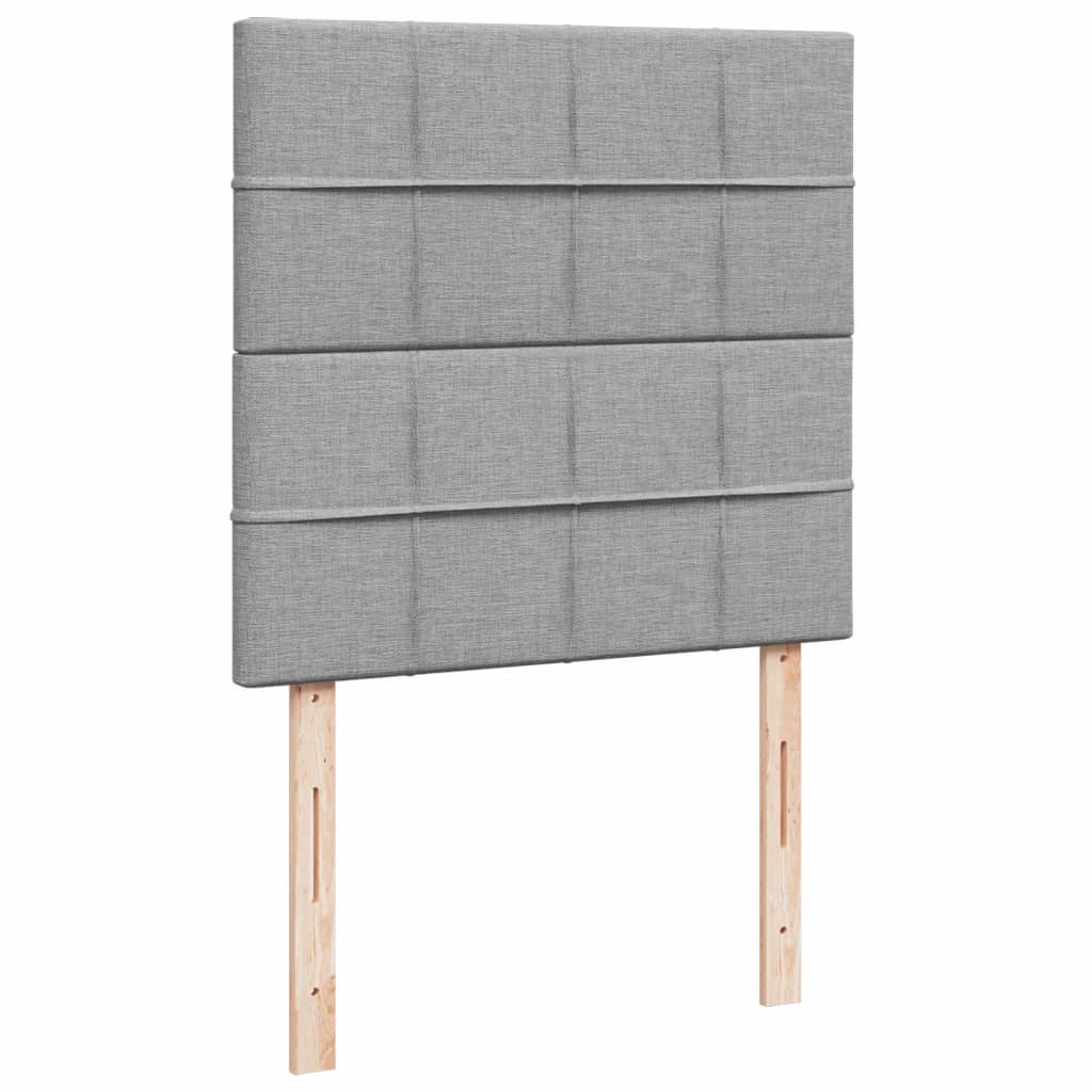 Boxspring met matras stof lichtgrijs 80x200 cm – afbeelding 7