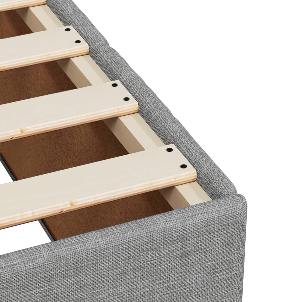 Boxspring met matras stof lichtgrijs 80x200 cm – afbeelding 11