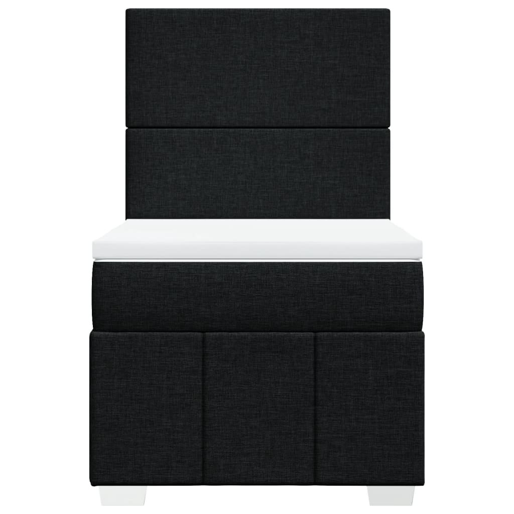 Boxspring met matras stof zwart 90x200 cm – afbeelding 4