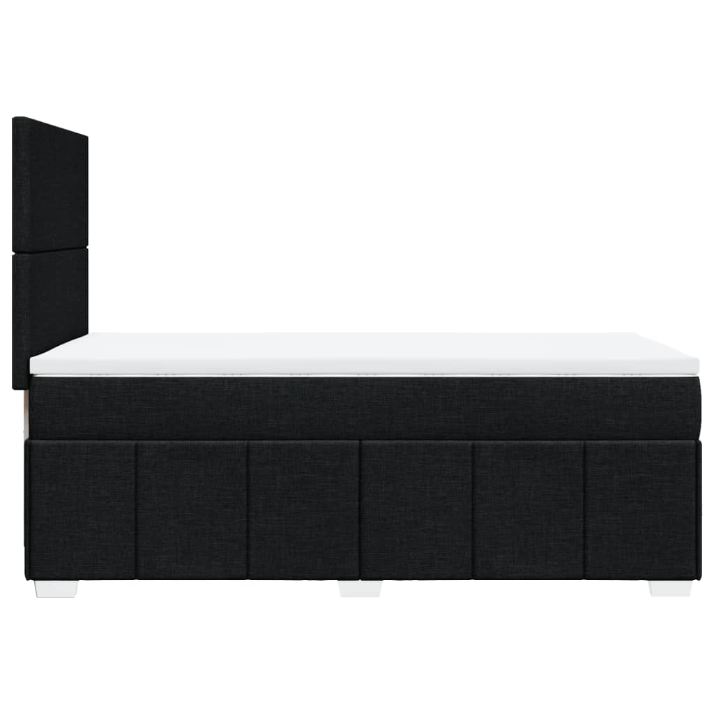 Boxspring met matras stof zwart 90x200 cm – afbeelding 5