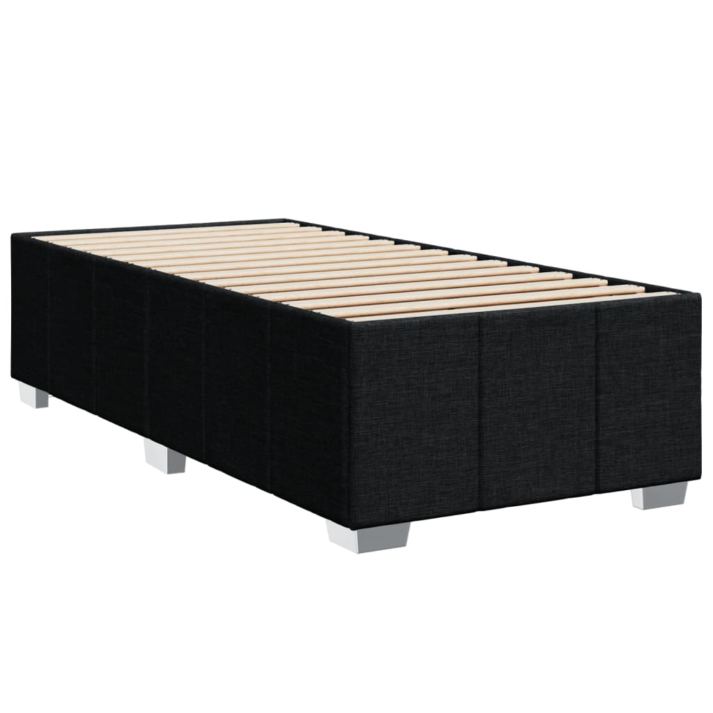Boxspring met matras stof zwart 90x200 cm – afbeelding 8