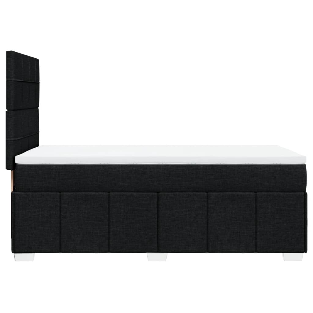 Boxspring met matras stof zwart 90x200 cm – afbeelding 5