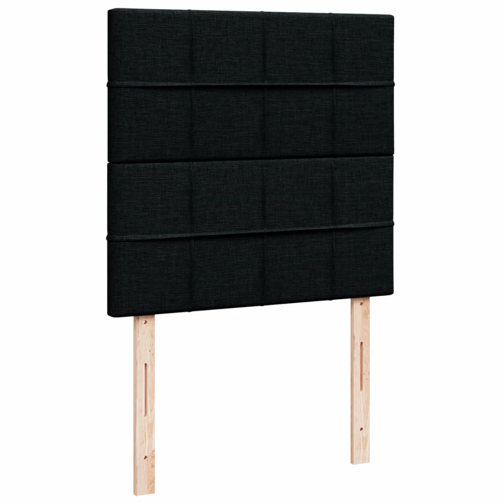 Boxspring met matras stof zwart 90x200 cm – afbeelding 7