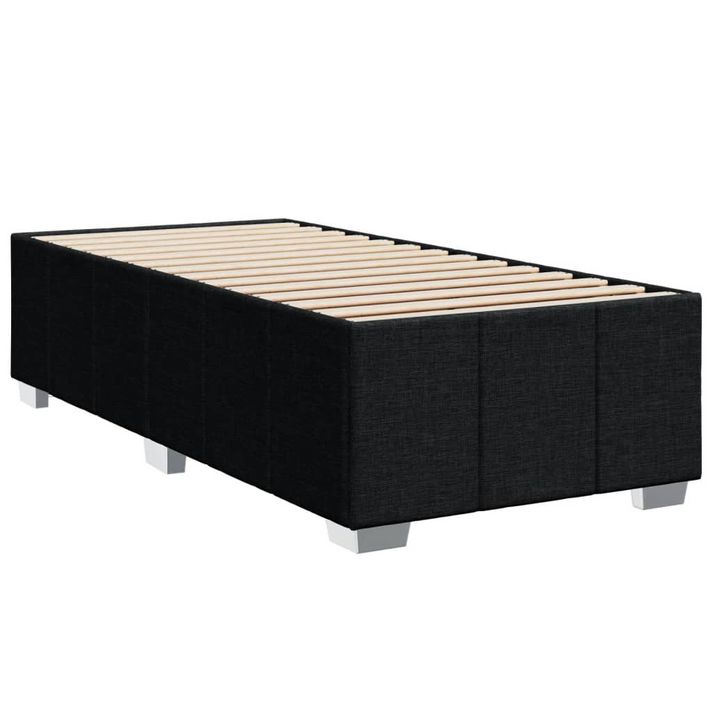 Boxspring met matras stof zwart 90x200 cm – afbeelding 8