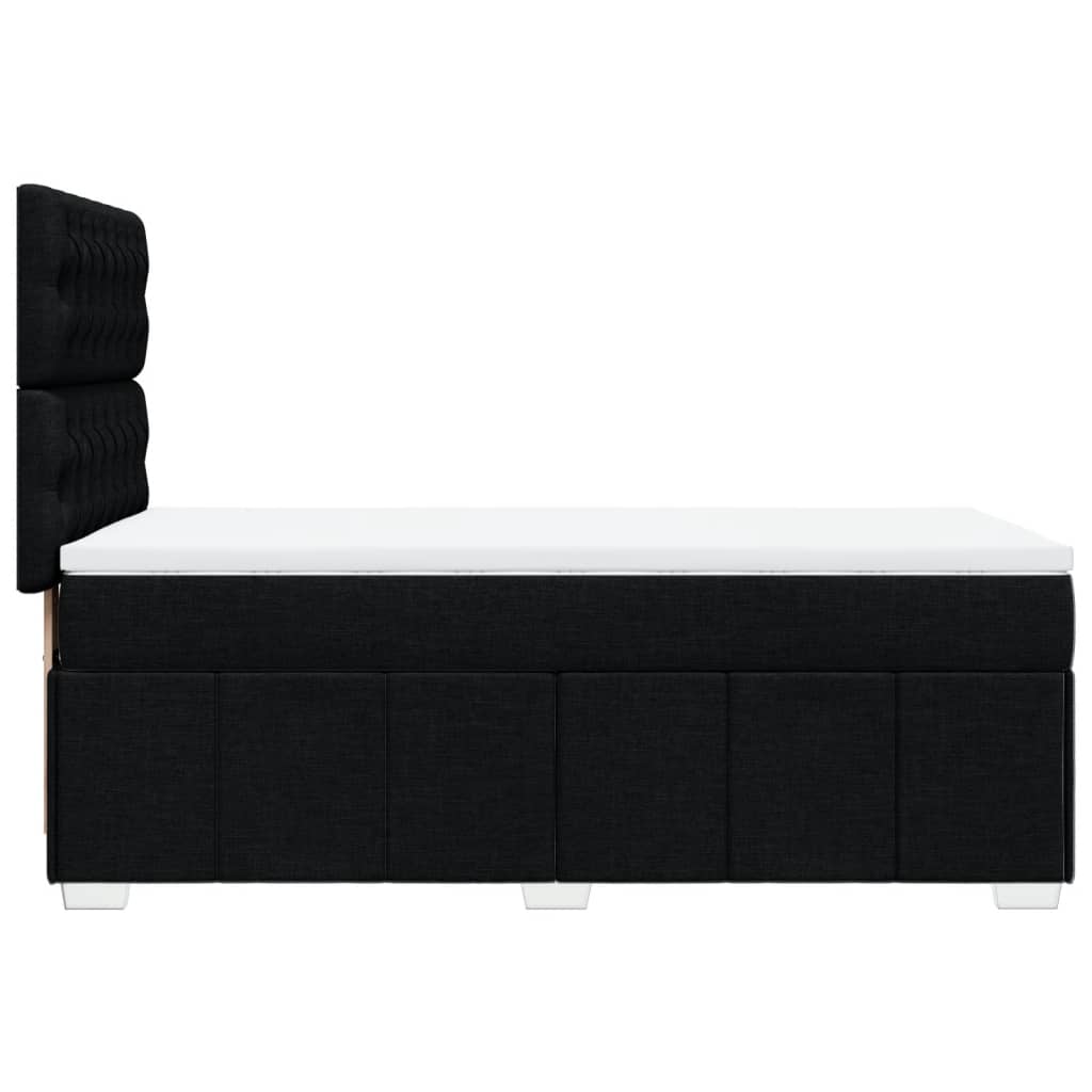 Boxspring met matras stof zwart 90x200 cm – afbeelding 5