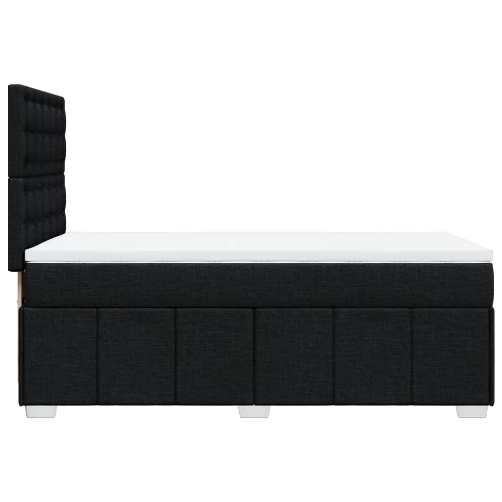 Boxspring met matras stof zwart 90x200 cm – afbeelding 5