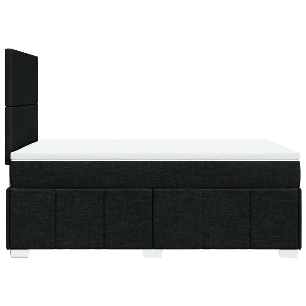 Boxspring met matras stof zwart 120x190 cm – afbeelding 5