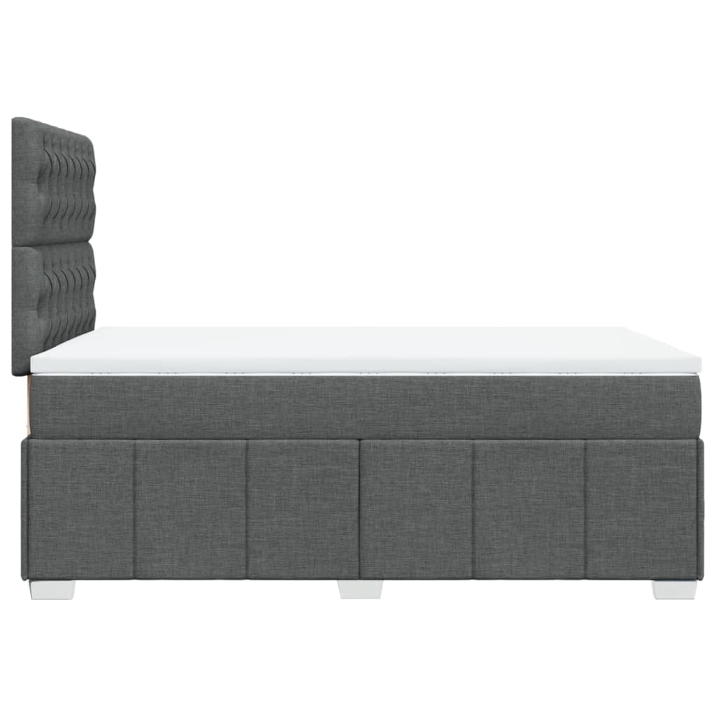 Boxspring met matras stof donkergrijs 120x190 cm – afbeelding 5