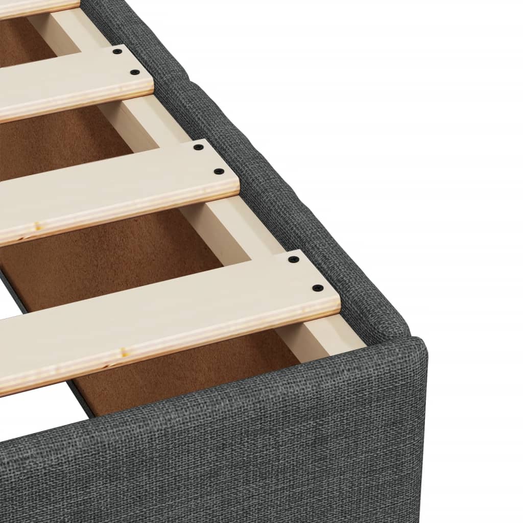 Boxspring met matras stof donkergrijs 120x190 cm – afbeelding 11