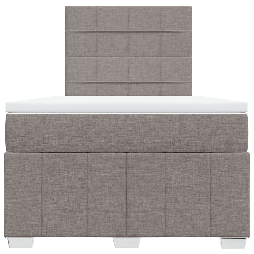 Boxspring met matras stof taupe 120x200 cm – afbeelding 4