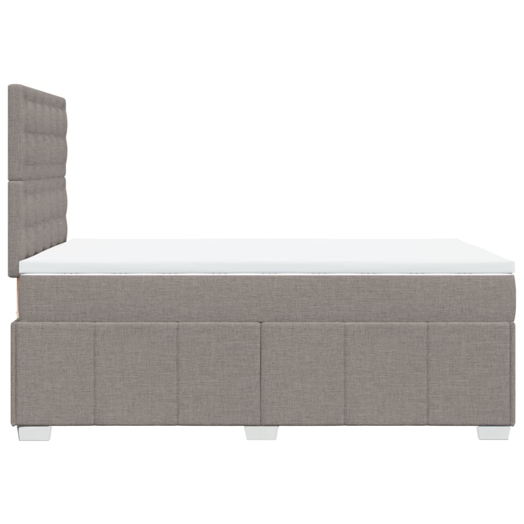 Boxspring met matras stof taupe 120x200 cm – afbeelding 5