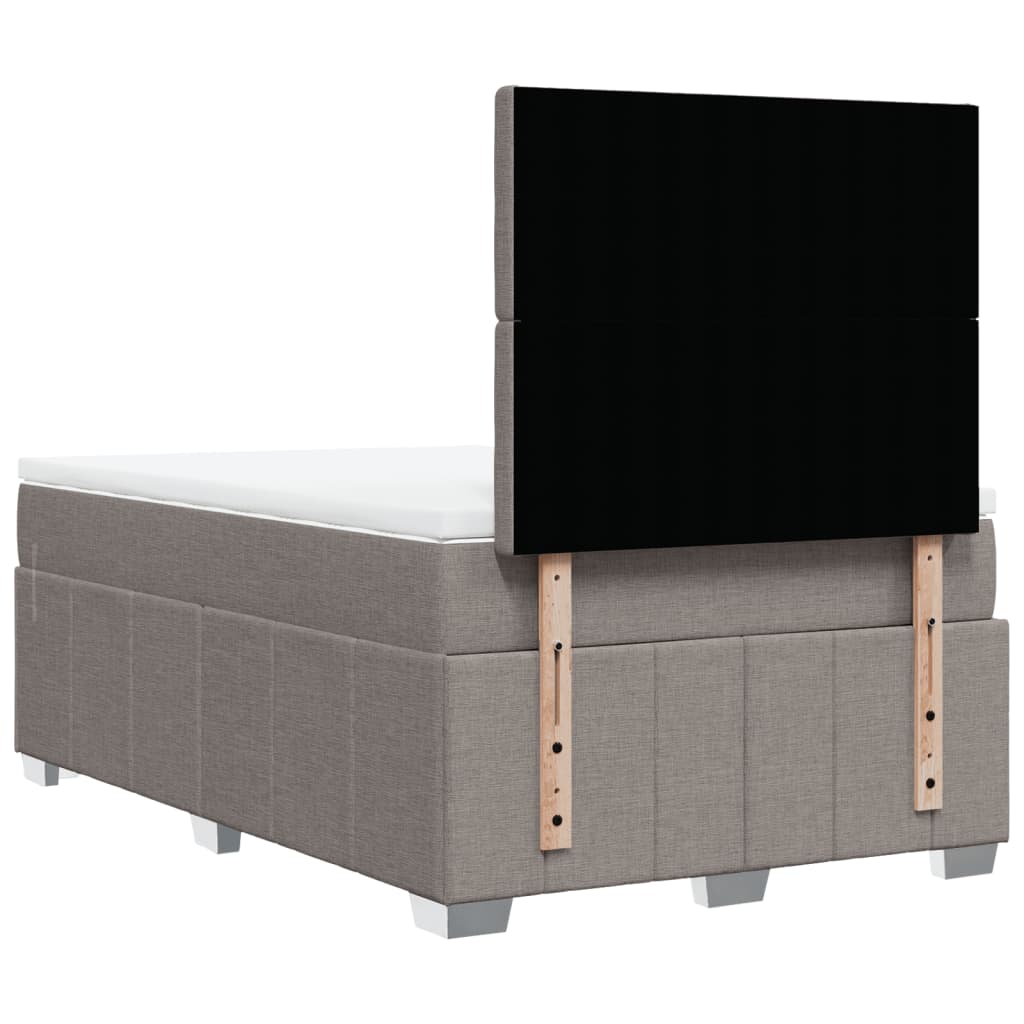 Boxspring met matras stof taupe 120x200 cm – afbeelding 6