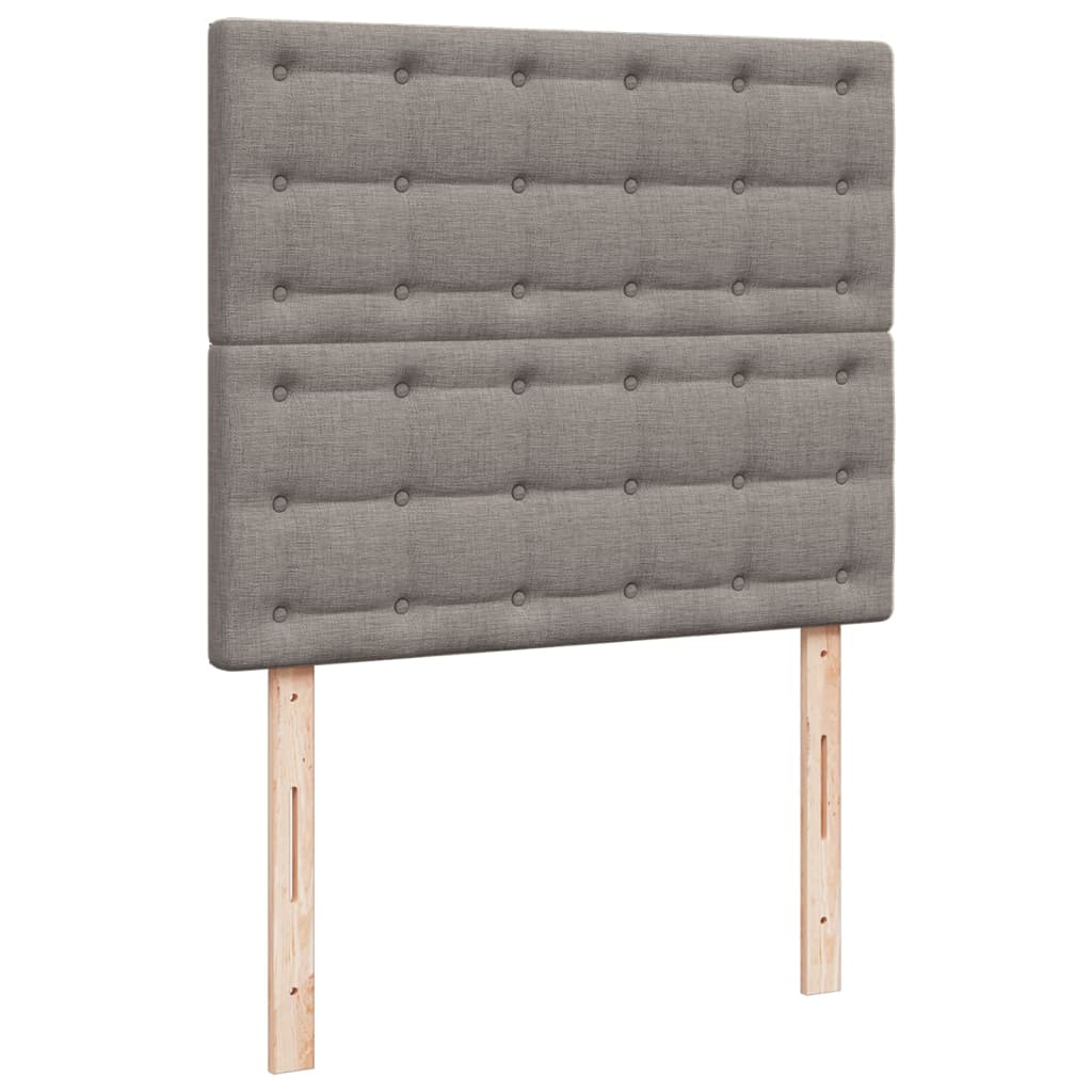 Boxspring met matras stof taupe 120x200 cm – afbeelding 7