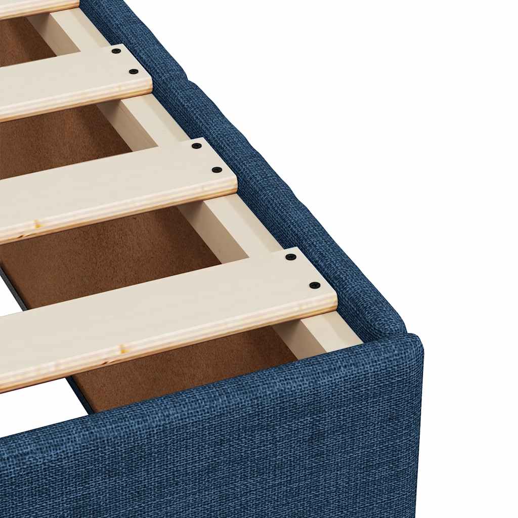 Boxspring met matras stof blauw 140x190 cm – afbeelding 11