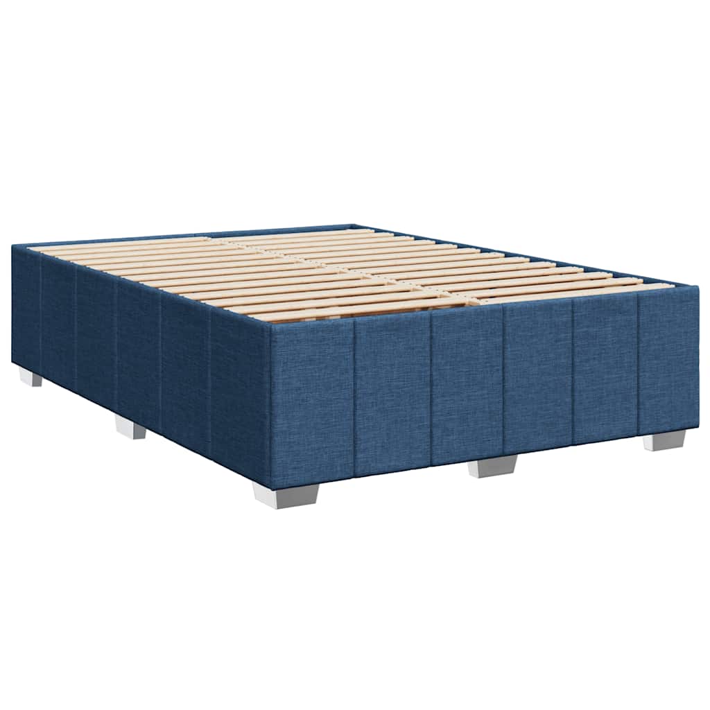 Boxspring met matras stof blauw 140x190 cm – afbeelding 8