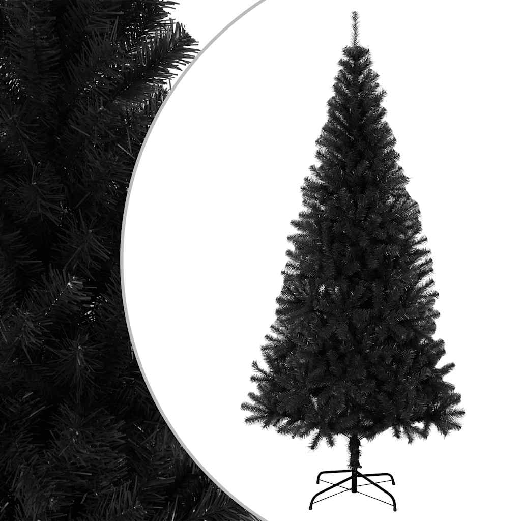 Kunstkerstboom met standaard 240 cm PVC zwart