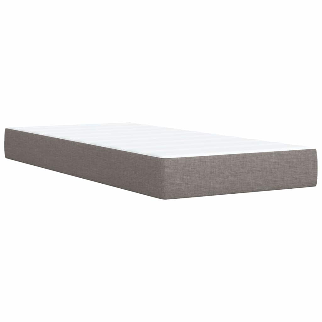 Boxspring met matras stof taupe 80x200 cm – afbeelding 10