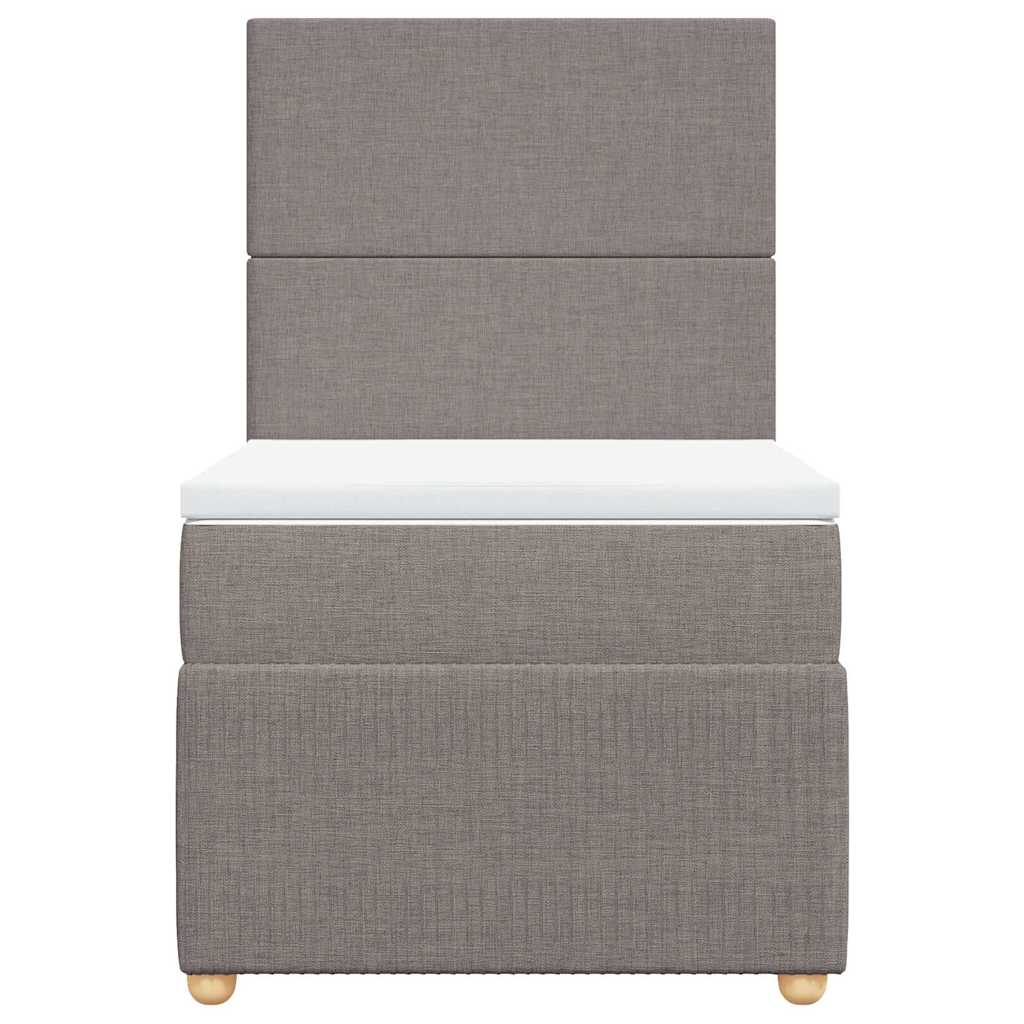 Boxspring met matras stof taupe 80x200 cm – afbeelding 4
