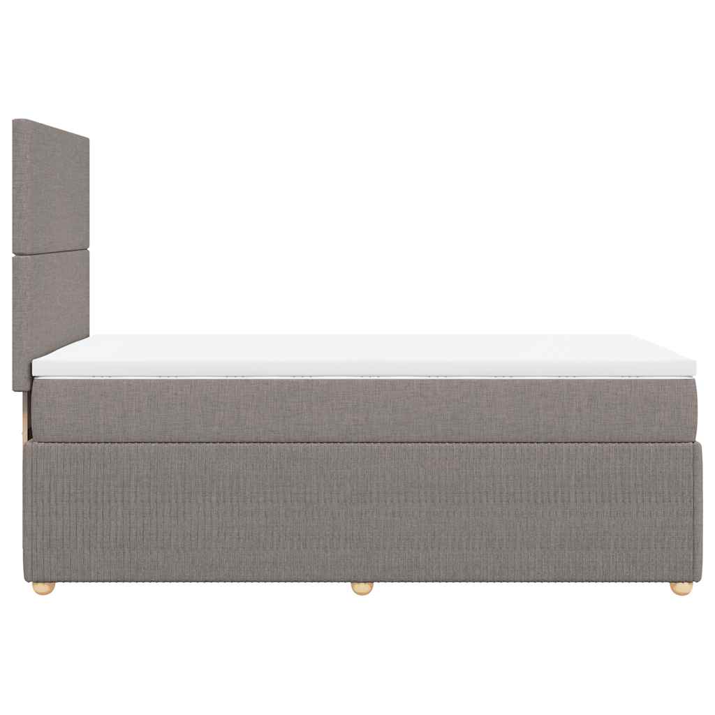 Boxspring met matras stof taupe 80x200 cm – afbeelding 5
