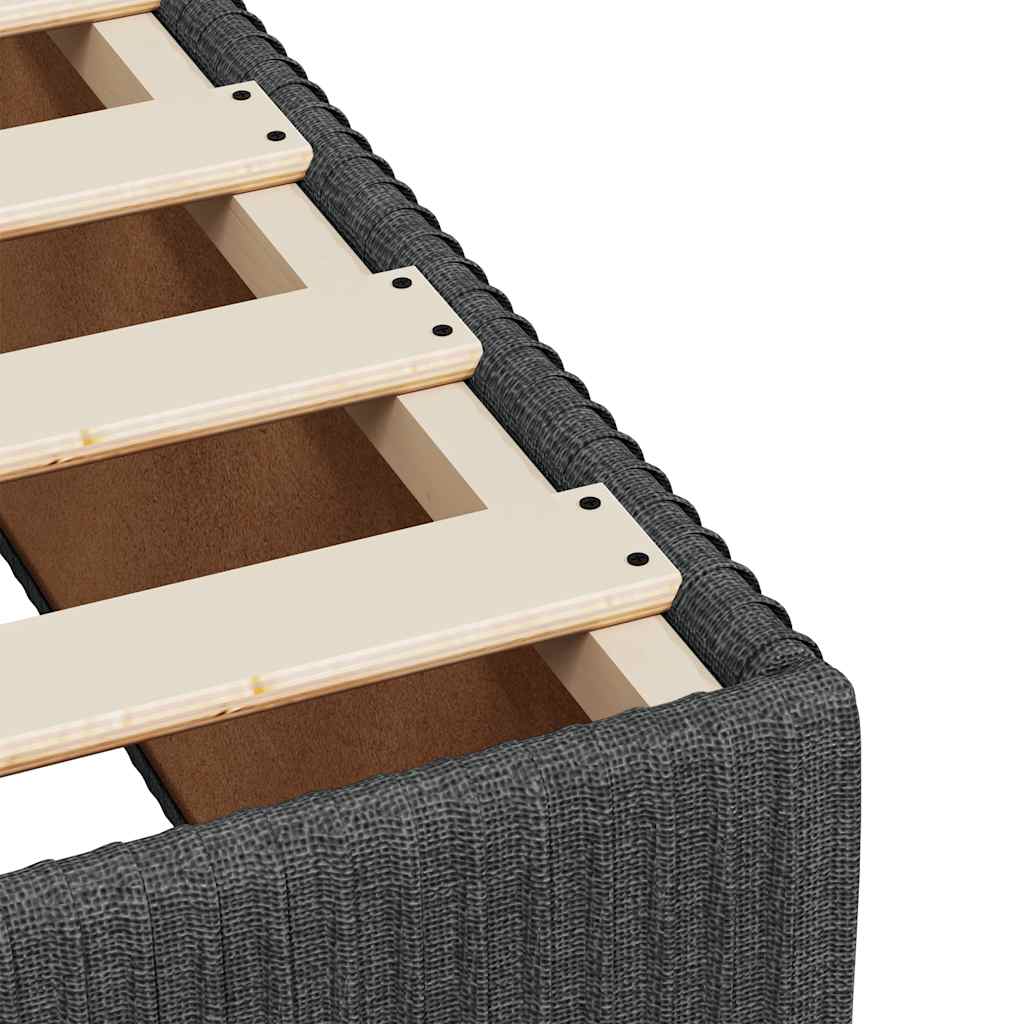 Boxspring met matras stof donkergrijs 90x200 cm – afbeelding 11